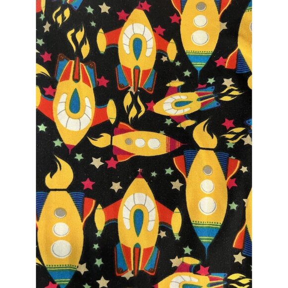 Lularoe Rocket Ship Space Print Leggings One Size - Picture 2 of 4